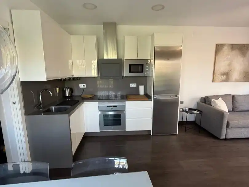 Kitchen of Flat for rent in Almuñécar  with Parquet flooring, Terrace and Furnished