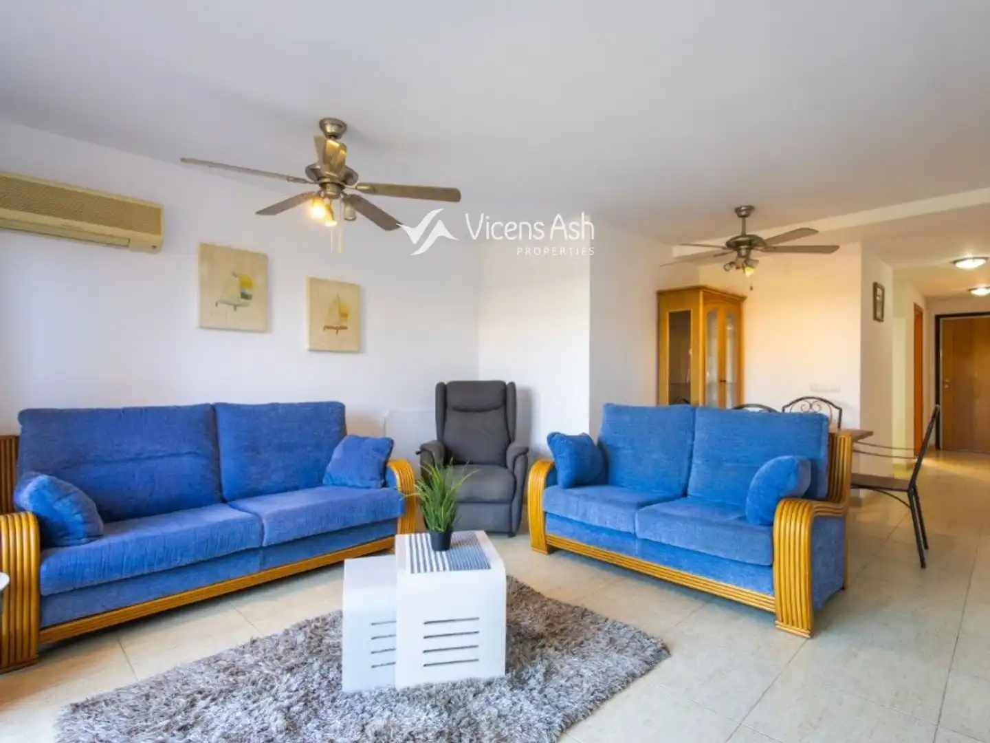 Wohnzimmer von Wohnung zum Verkauf in Jávea / Xàbia mit Klimaanlage, Terrasse und Schwimmbad