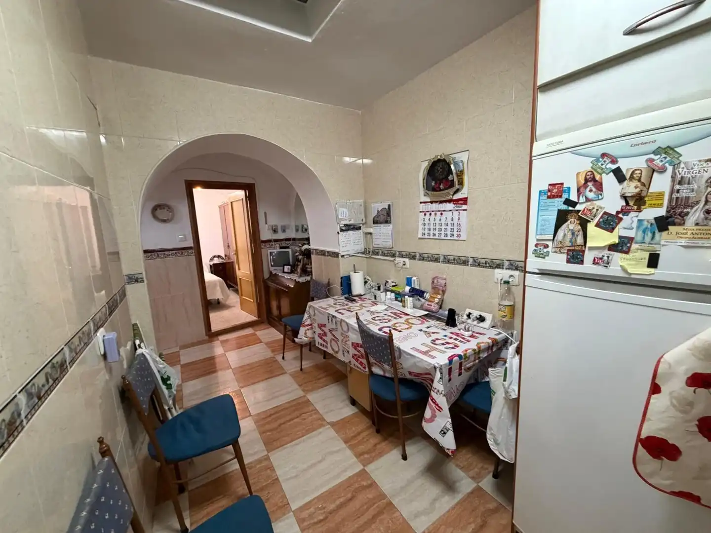 Cuina de Casa o xalet en venda en Alcuéscar amb Terrassa, Moblat i Balcó