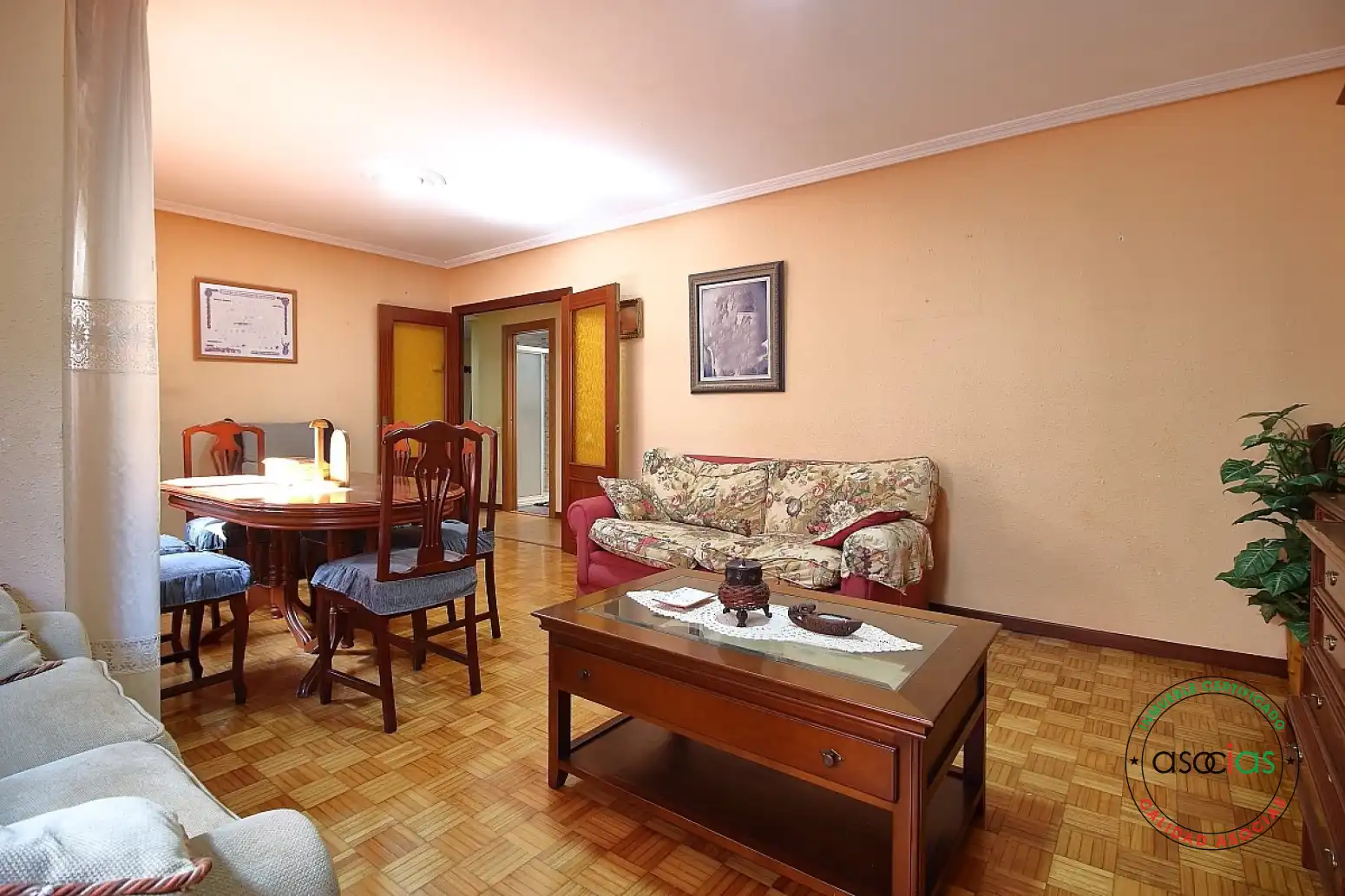 Sala de estar de Piso en venta en Gijón  con Calefacción, Parquet y Terraza