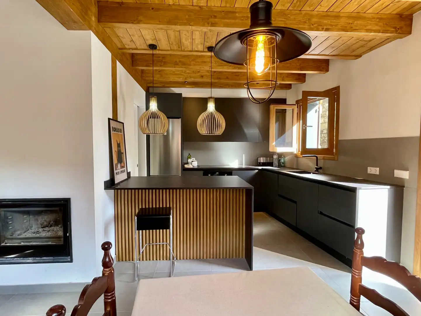 Cocina de Finca rústica en venta en Setcases con Calefacción, Parquet y Trastero
