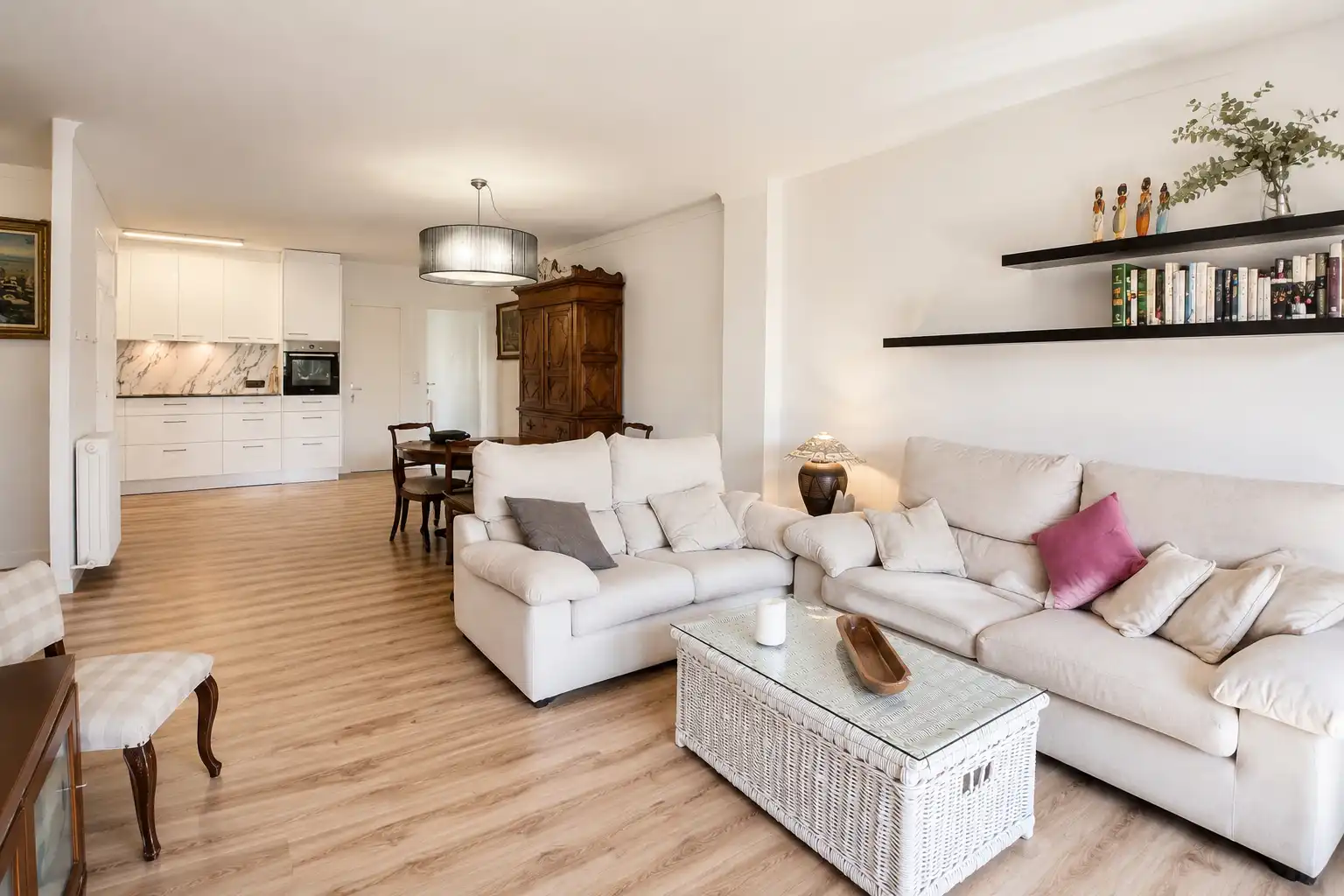 Wohnzimmer von Wohnung zum Verkauf in Figueres mit Heizung, Parkett und Terrasse
