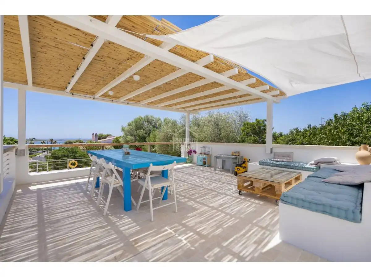 Terraza de Casa o chalet en venta en Sant Lluís con Jardín privado, Terraza y Piscina