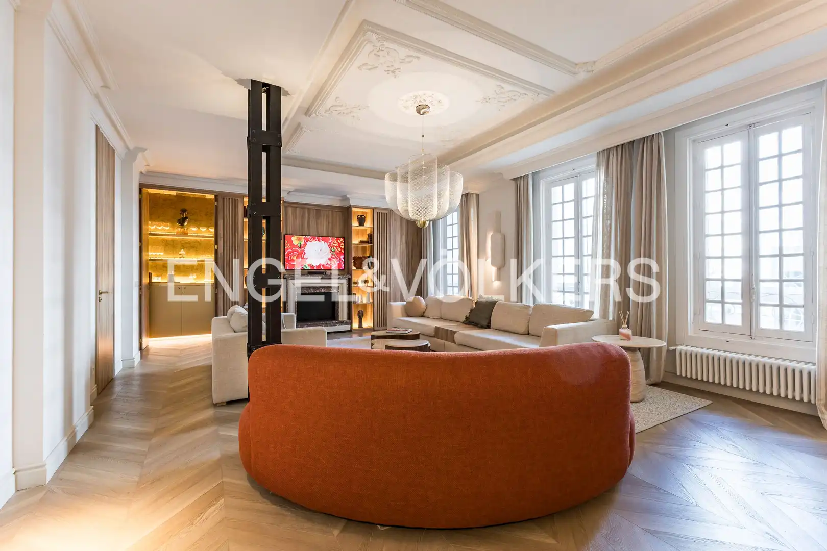 Wohnzimmer von Wohnung zur Miete in Madrid mit Klimaanlage, Heizung und Möbliert