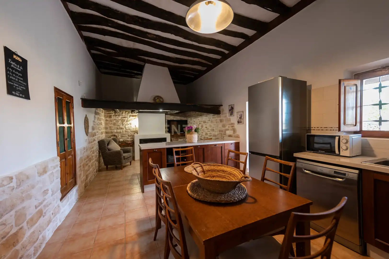 Küche von Haus oder Chalet zur Miete in Sant Josep de sa Talaia mit Klimaanlage, Privatgarten und Möbliert
