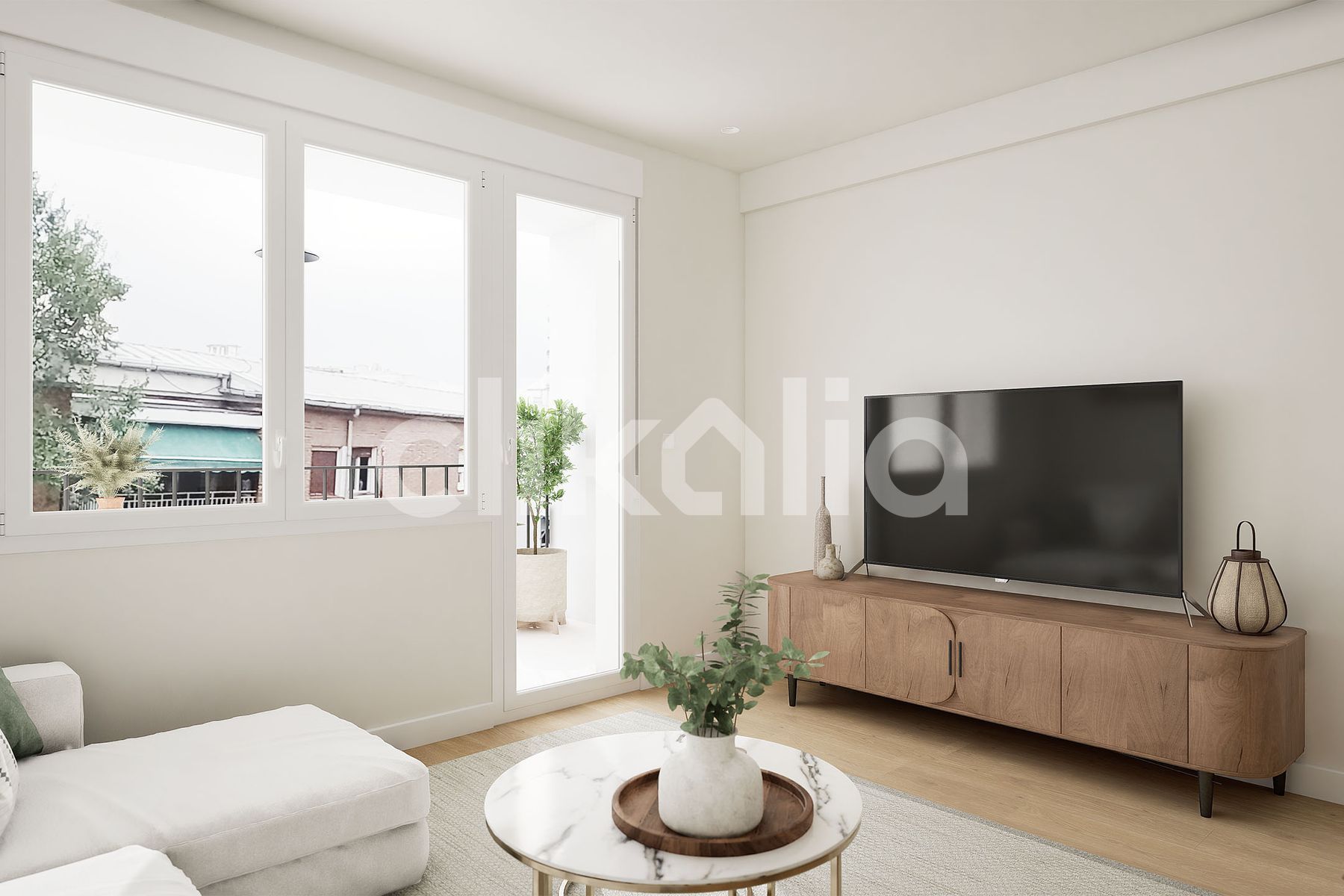 Living room of Flat for sale in  Madrid Capital  with Air Conditioner, Heating and Terrace