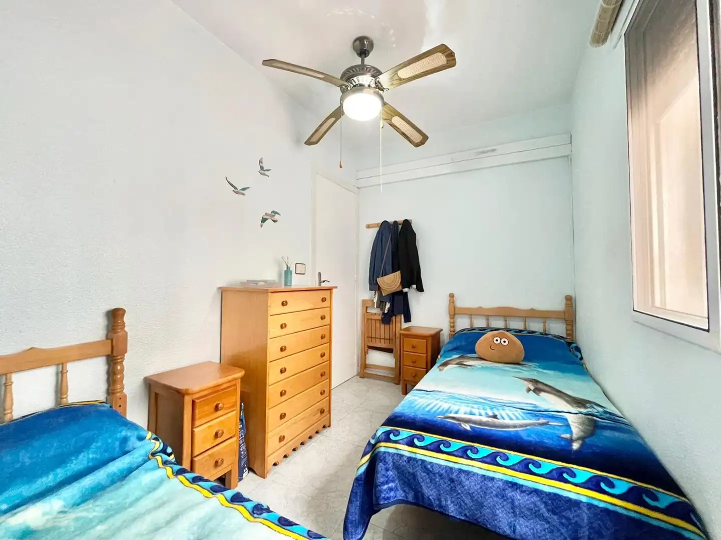 Schlafzimmer von Wohnungen zur Miete in San Pedro del Pinatar mit Klimaanlage, Heizung und Möbliert