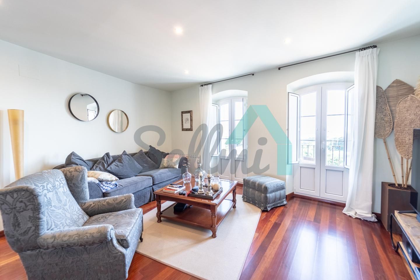 Living room of Flat for sale in Pravia  with Heating, Parquet flooring and Terrace
