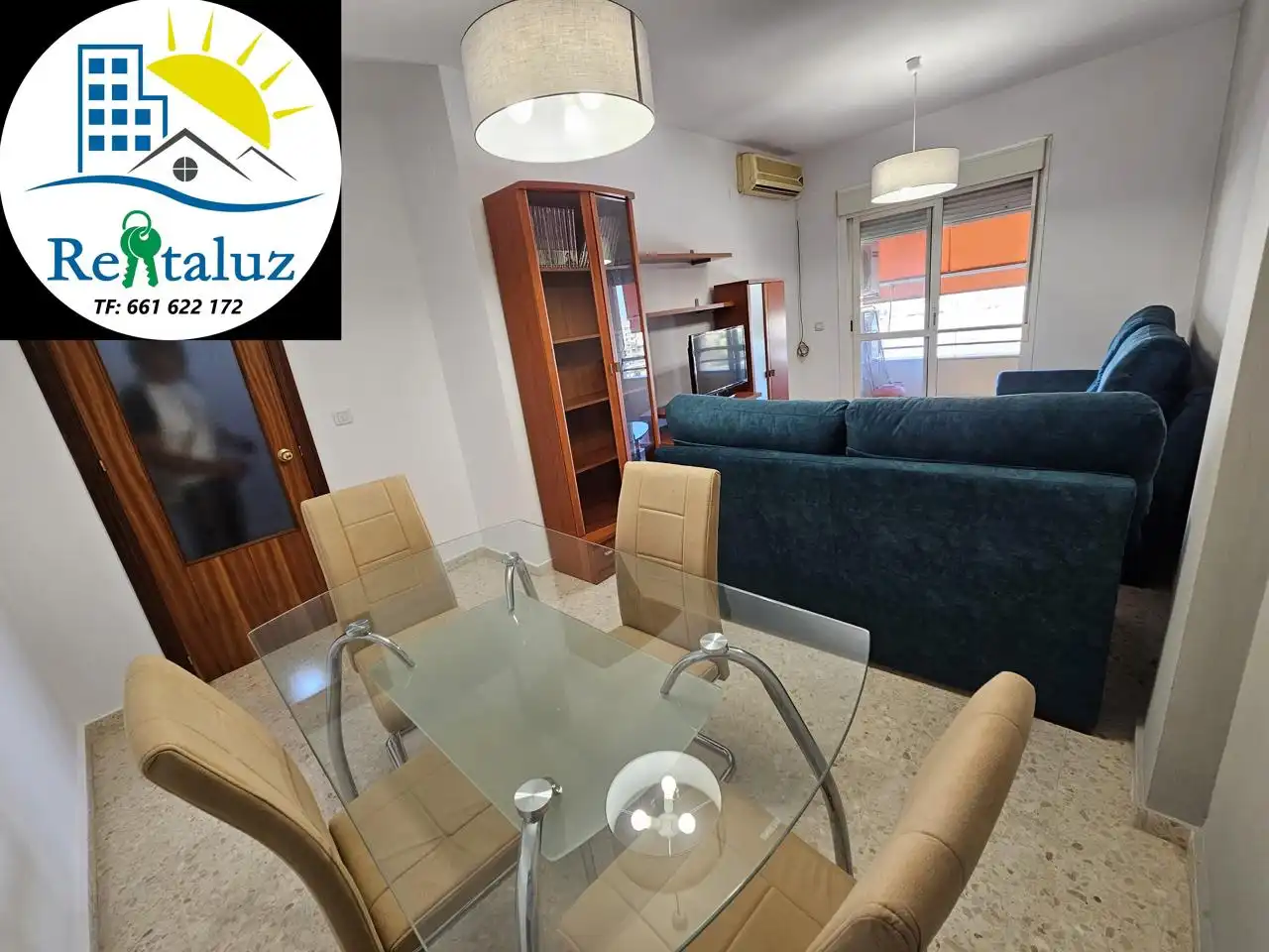 Living room of Flat for rent in Jerez de la Frontera  with Air Conditioner, Terrace and Furnished