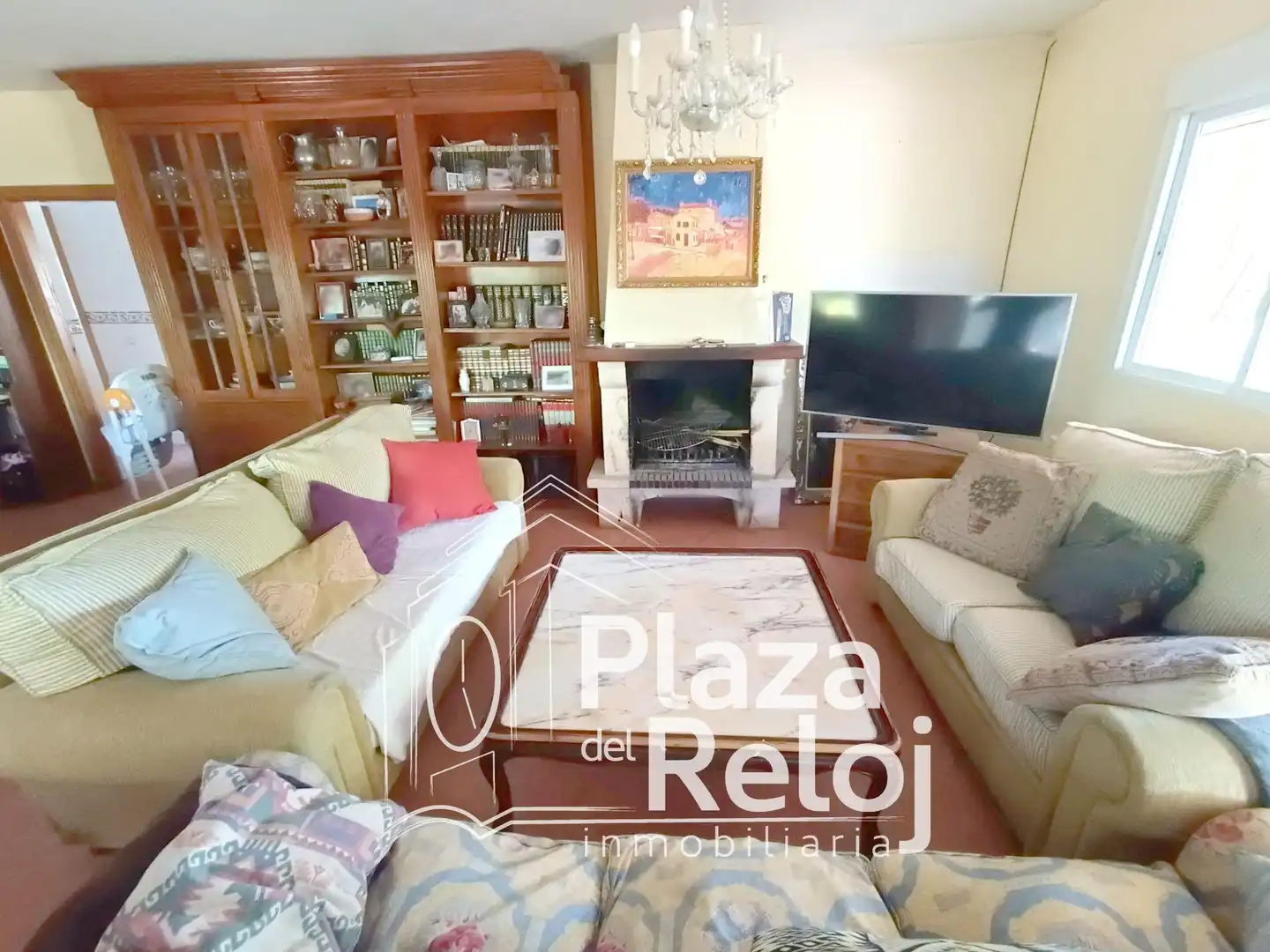 Sala de estar de Casa o chalet en venta en Cazalegas con Calefacción, Jardín privado y Piscina