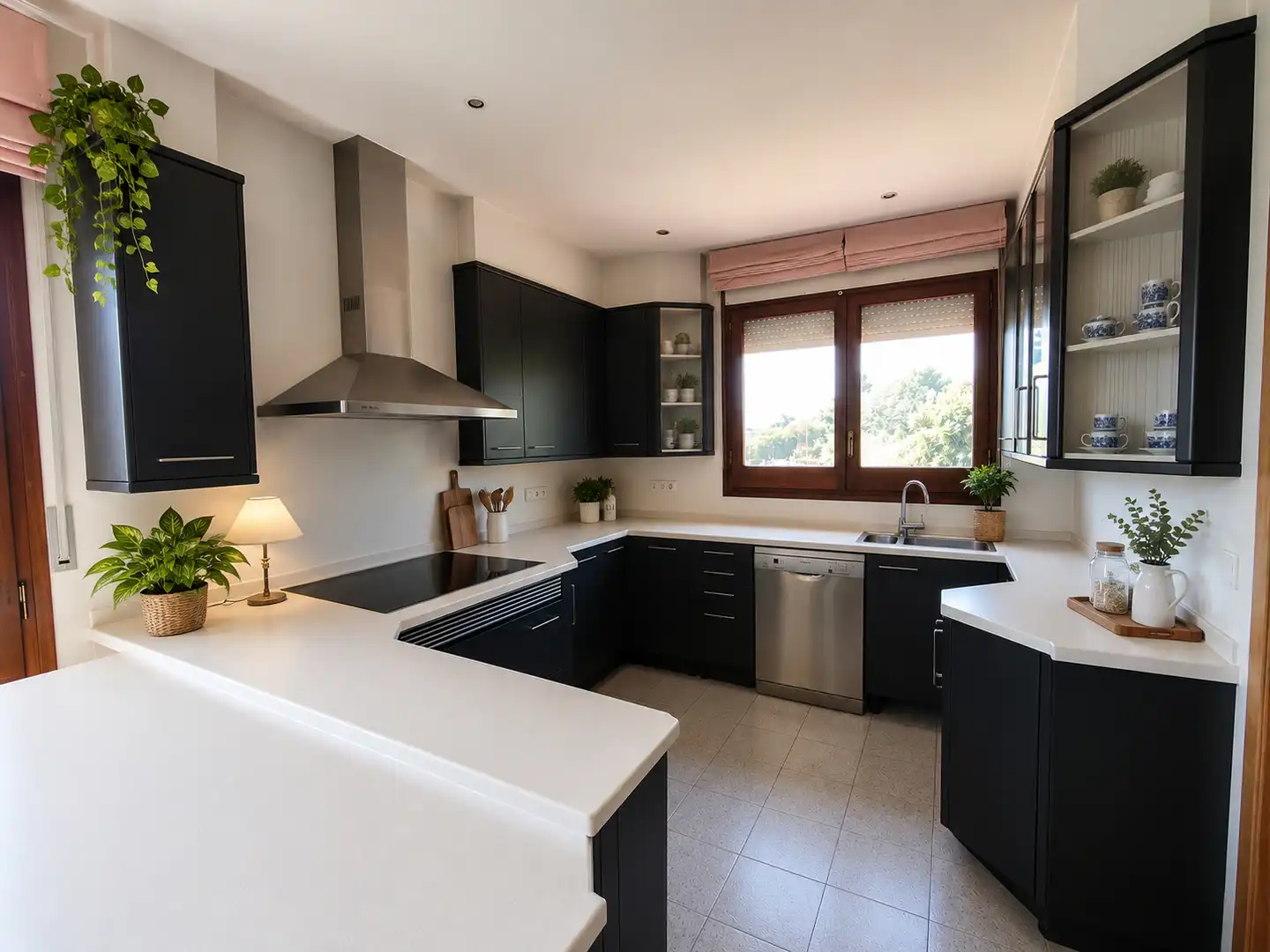 Cuina de Casa o xalet de lloguer en Girona amb Aire condicionat, Calefacció i Jardí privat