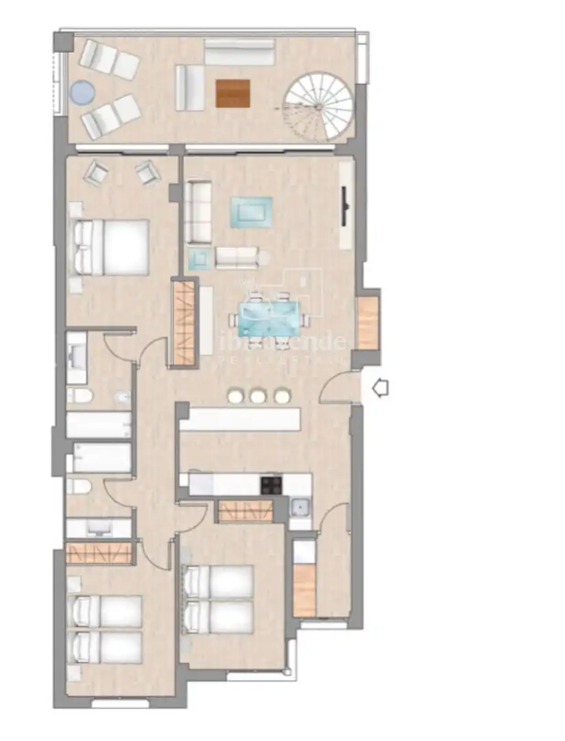 Ático en venta en Sant Joan de Labritja con Terraza, Trastero y Piscina