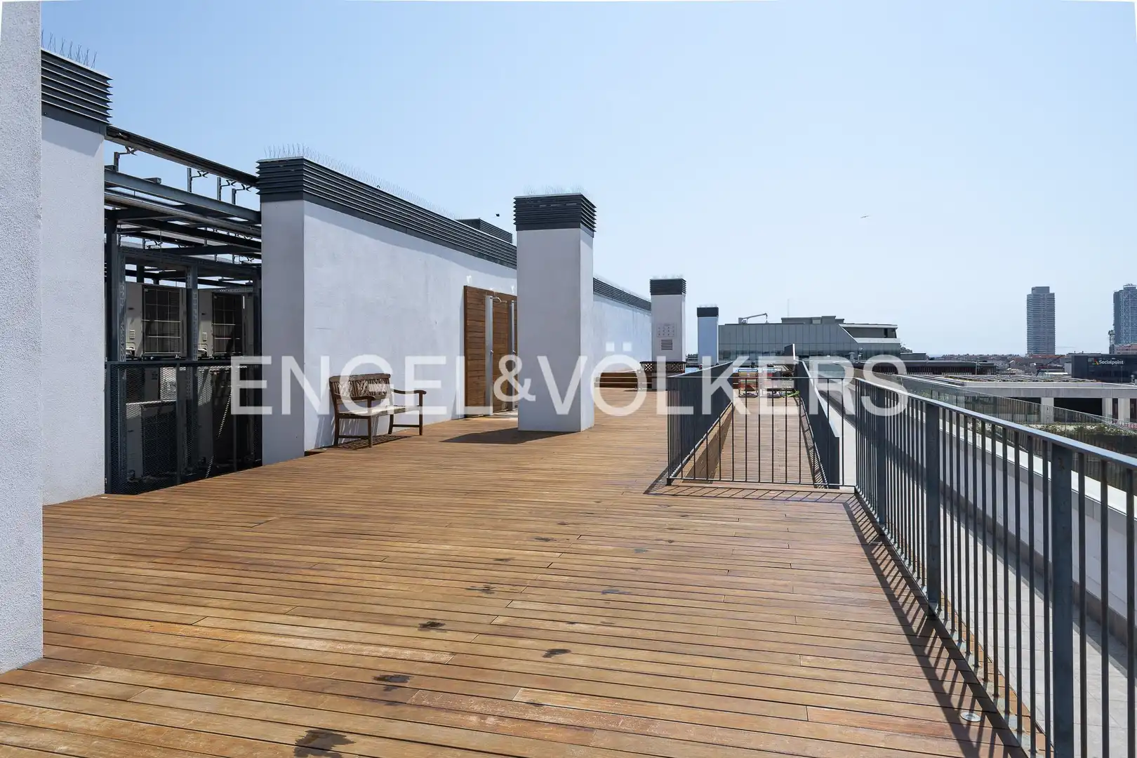 Terraza de Piso de alquiler en Barcelona con Aire acondicionado, Calefacción y Parquet