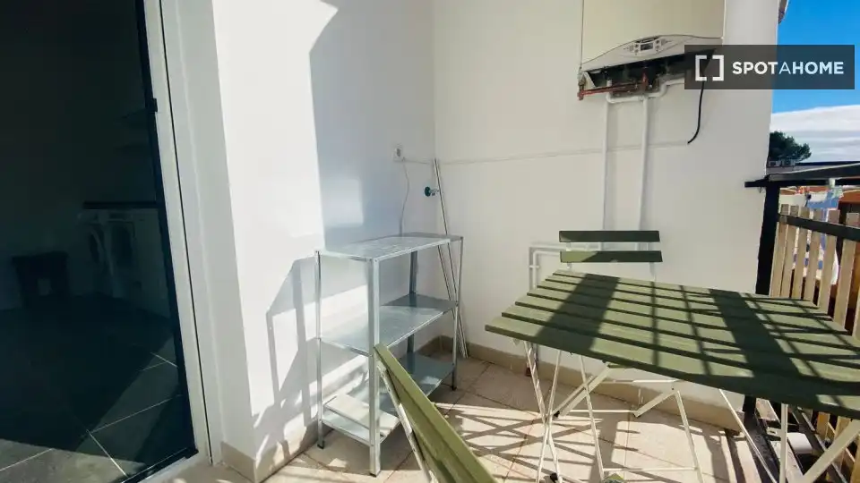Terraza de Piso de alquiler en Madrid con Aire acondicionado, Calefacción y Amueblado