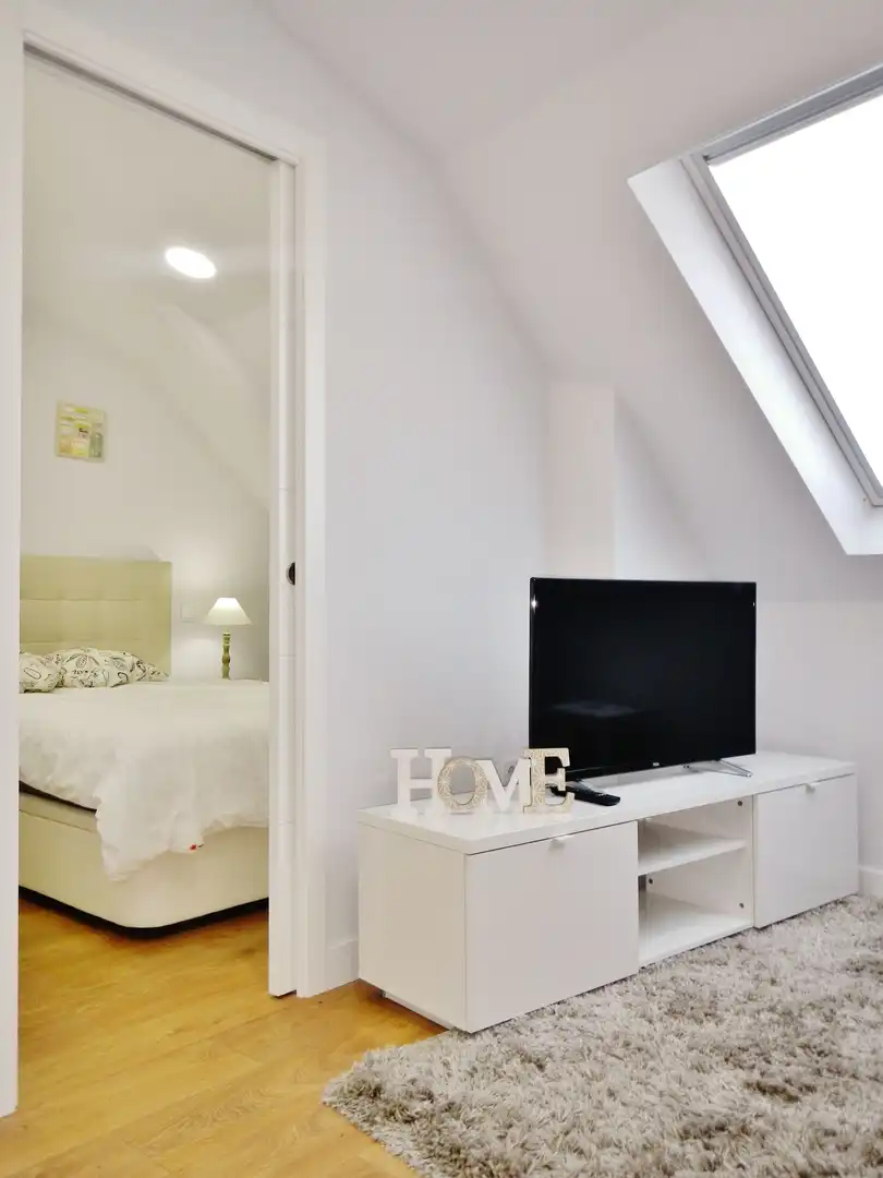 Living room of Attic for rent in Madrid  with Air Conditioner, Heating and Furnished