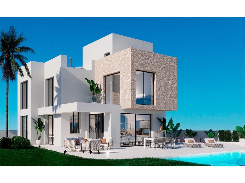 Vista exterior de Casa o xalet en venda en Finestrat amb Piscina