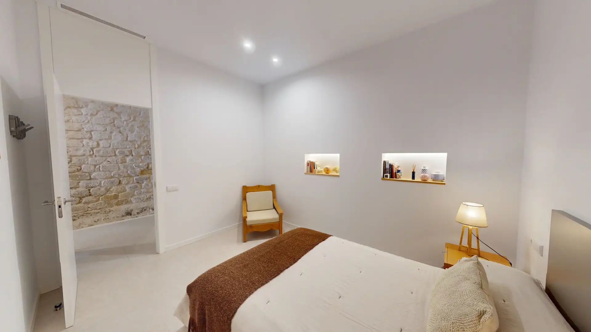 Schlafzimmer von Wohnung zum Verkauf in Alicante / Alacant mit Klimaanlage, Privatgarten und Abstellraum