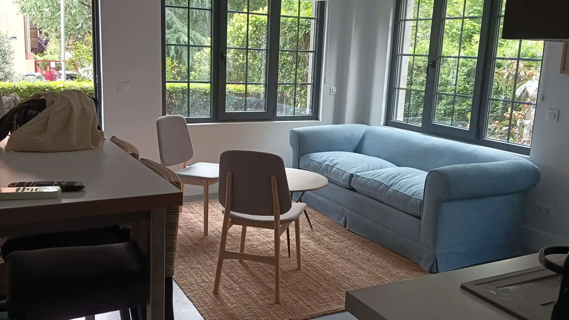 Sala de estar de Apartamento para compartir en  Madrid Capital con Aire acondicionado, Terraza y Amueblado