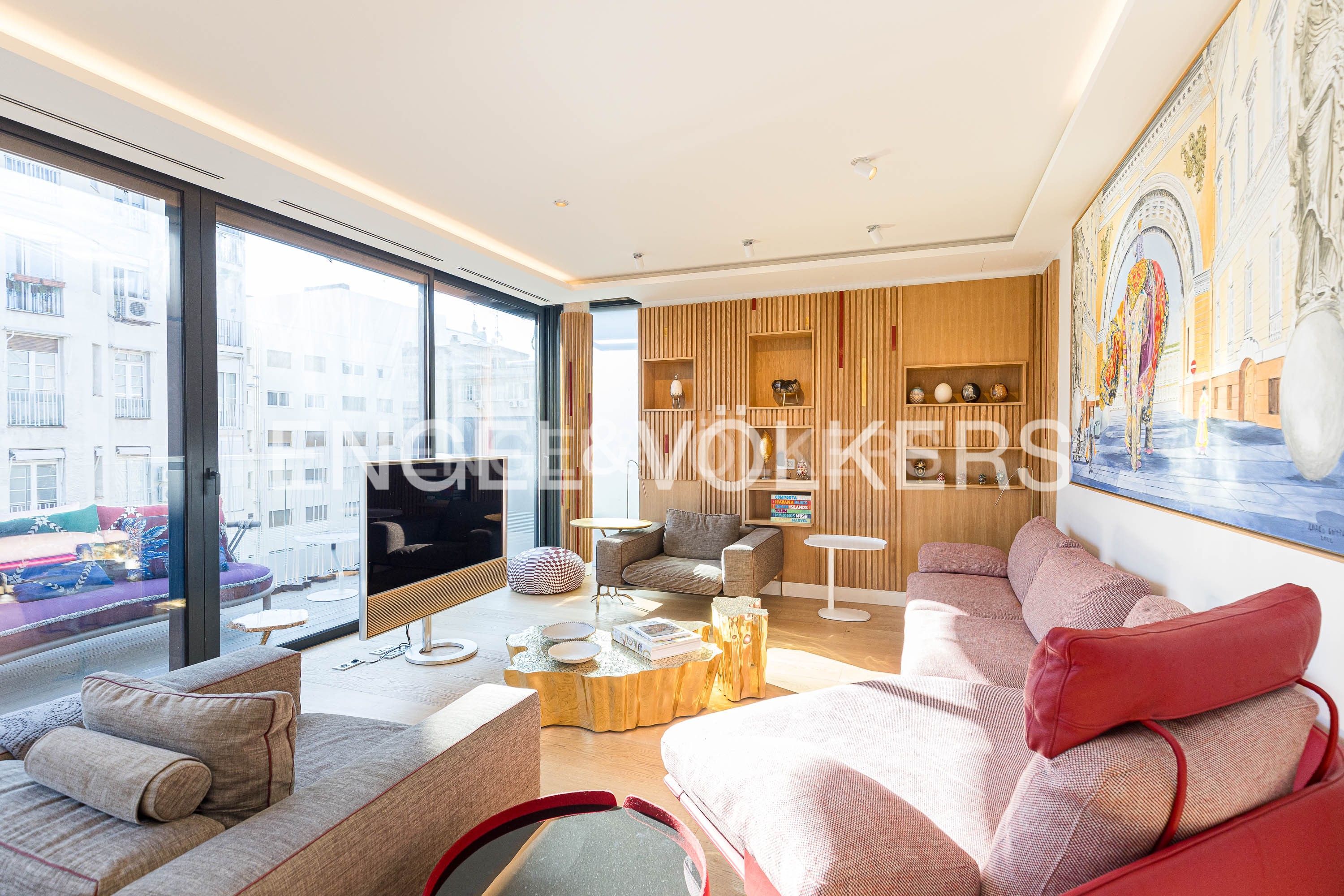Living room of Apartment for sale in  Madrid Capital  with Air Conditioner, Heating and Terrace