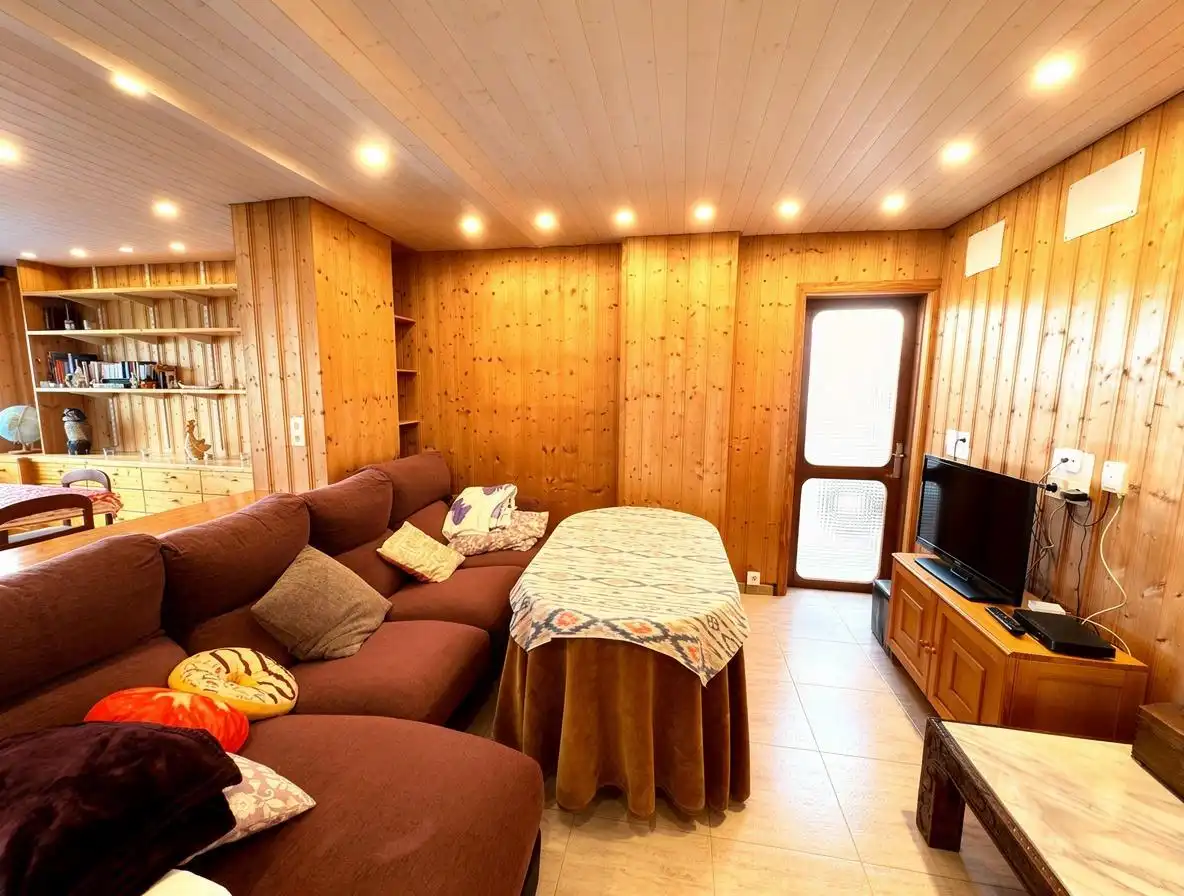 Wohnzimmer von Dachboden zum Verkauf in Ses Salines mit Klimaanlage, Heizung und Möbliert