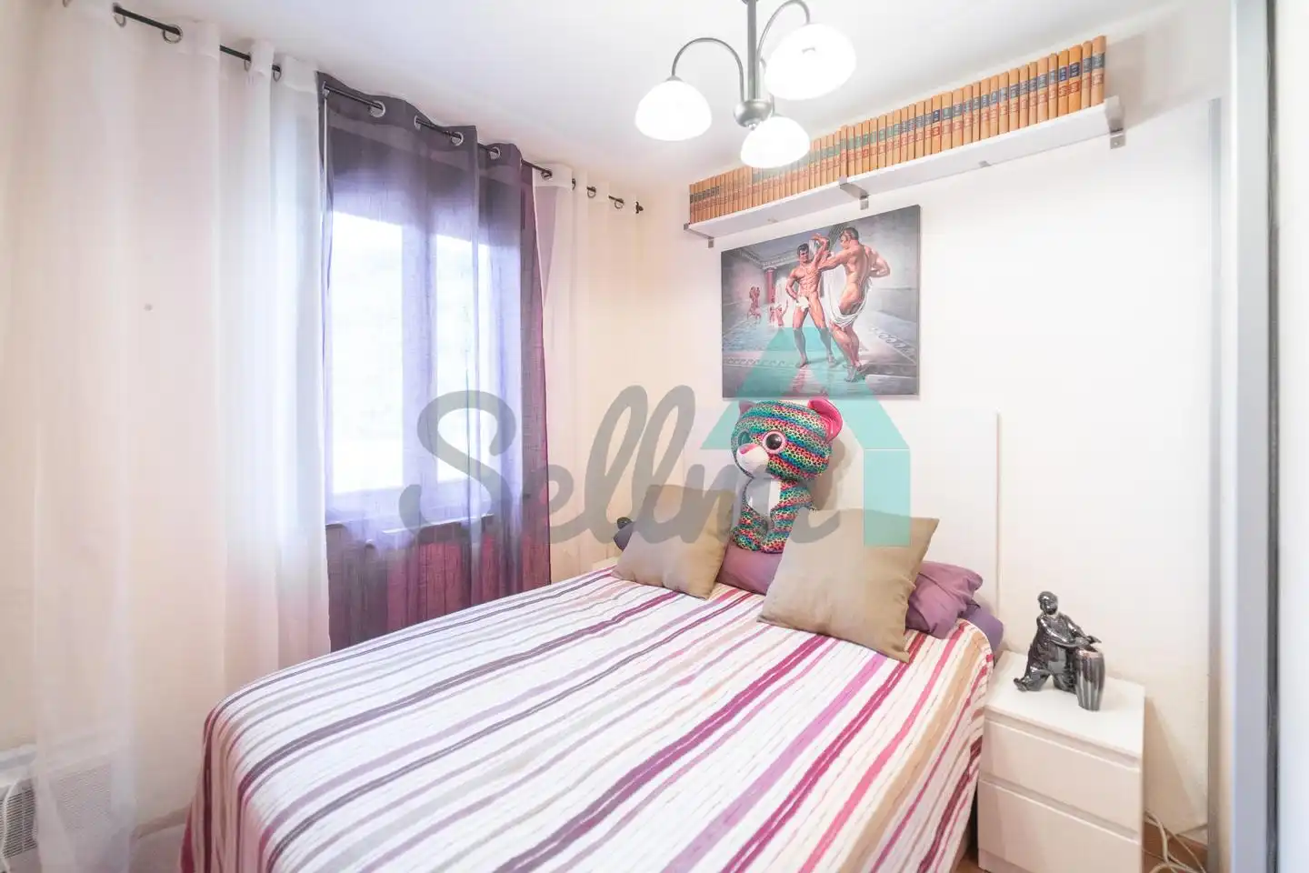Schlafzimmer von Wohnung zum Verkauf in Mieres (Asturias) mit Heizung, Abstellraum und Möbliert
