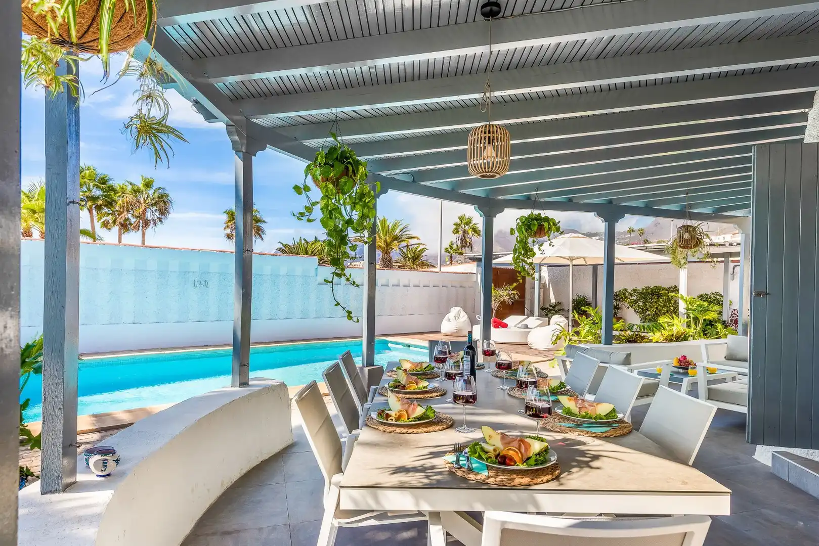 Terraza de Casa o chalet de alquiler en Guía de Isora con Aire acondicionado, Jardín privado y Terraza