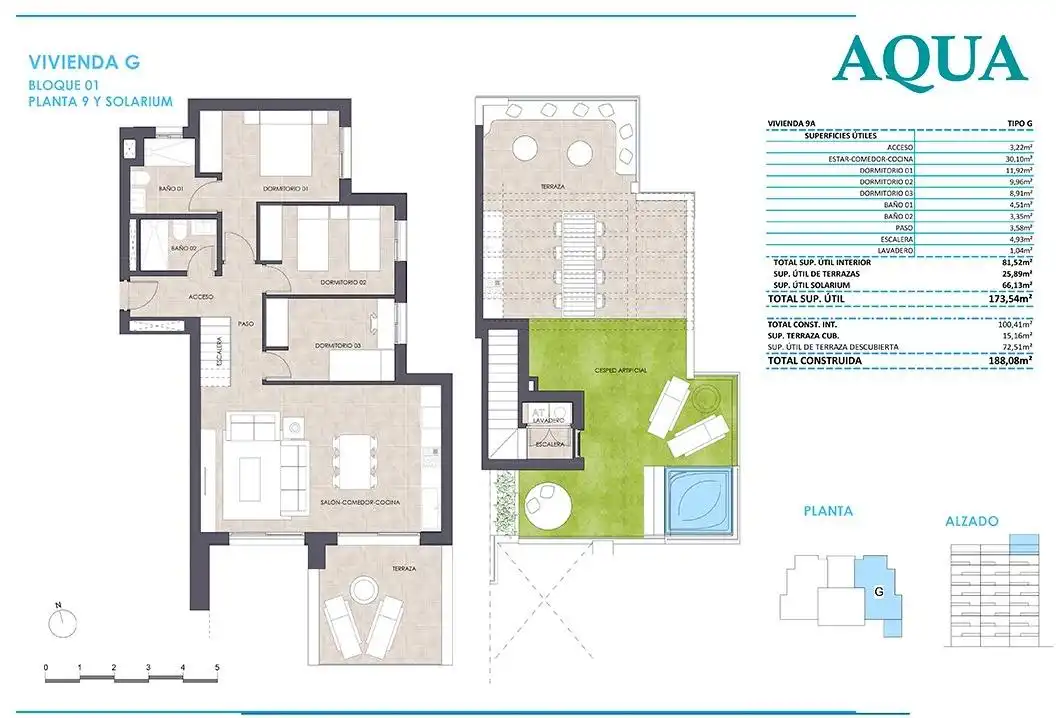 Attique avec piscine à vendre à Zona Levante - Playa Fossa, imagen 23