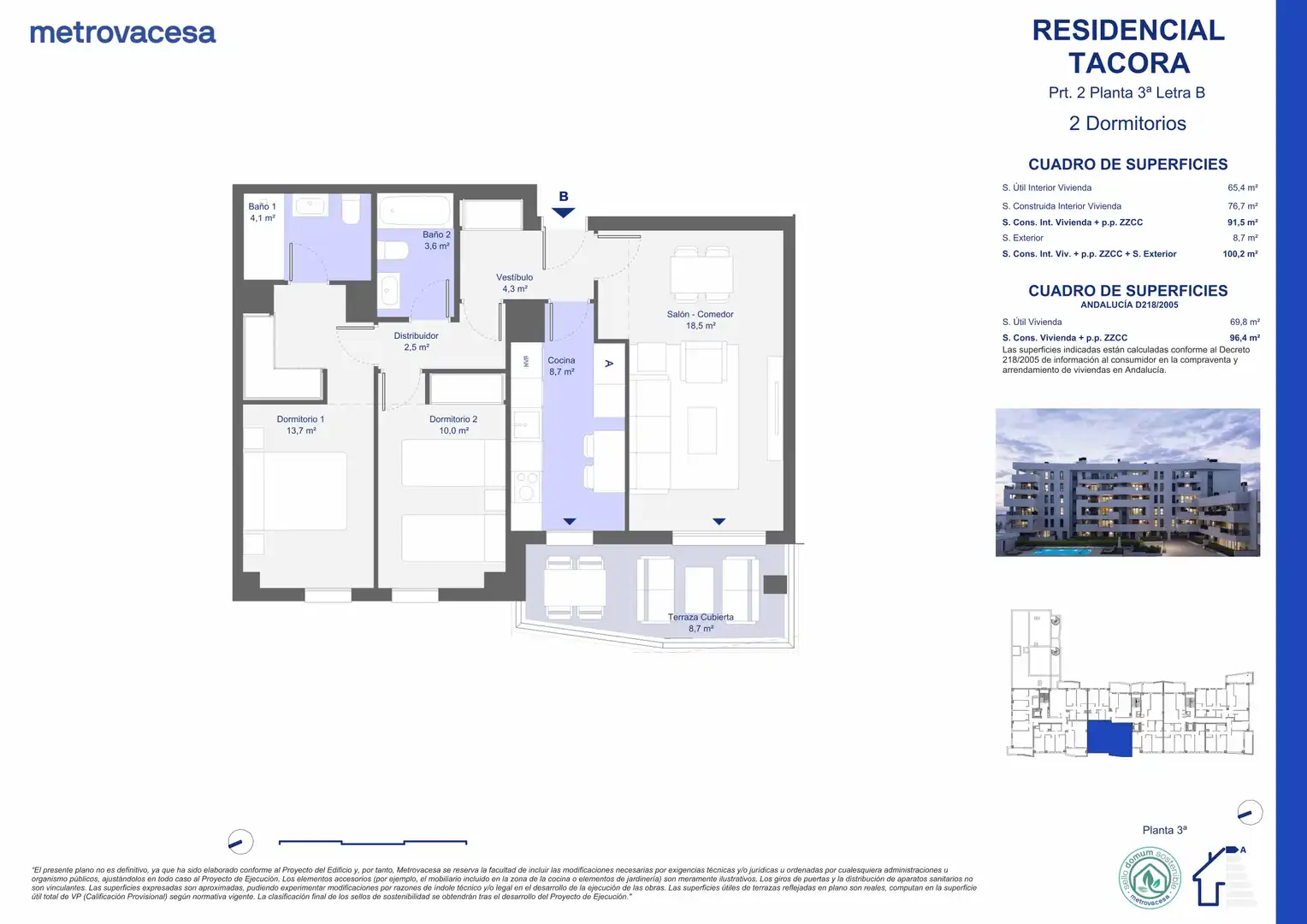 Piso con terraza en venta en SUSDBP Palmas Altas Sur, imagen 2