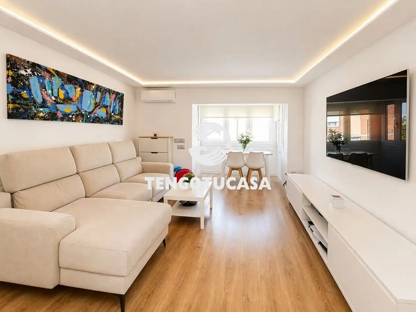 Sala de estar de Piso en venta en  Madrid Capital con Aire acondicionado, Calefacción y Amueblado