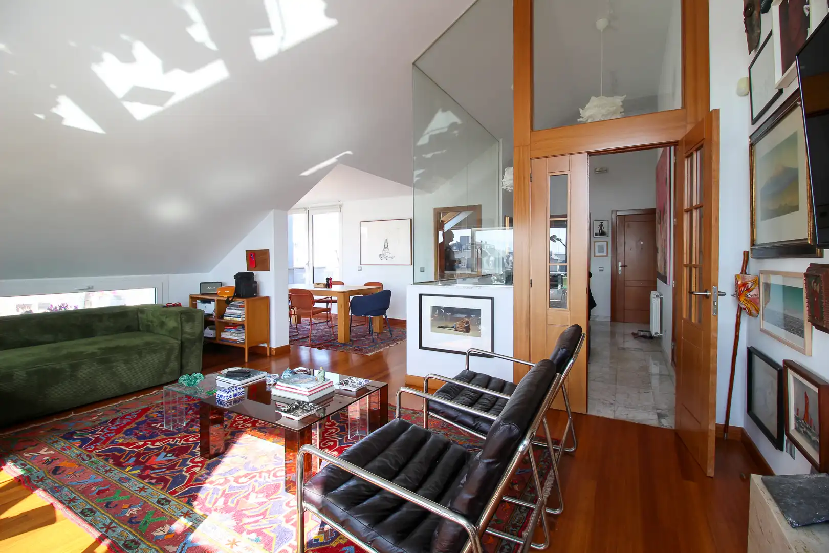 Living room of Duplexes for sale in Santander  with Heating, Parquet flooring and Terrace