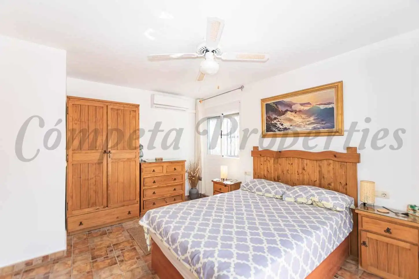 Bedroom of Houses for rent in Cómpeta  with Air Conditioner, Private garden and Terrace