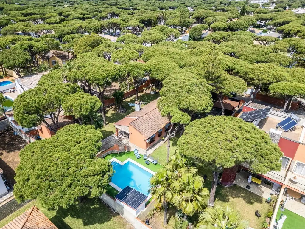 Vista exterior de Casa o xalet en venda en Chiclana de la Frontera amb Aire condicionat, Calefacció i Jardí privat