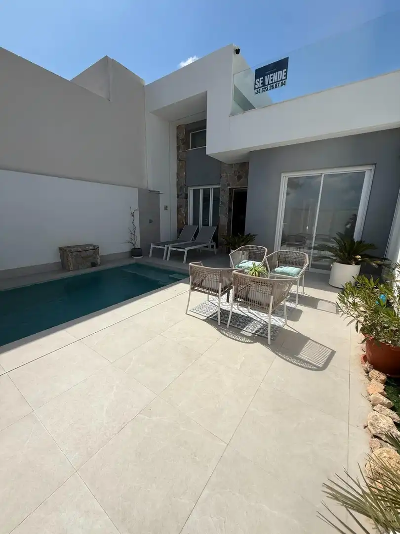 Terraza de Casa o chalet en venta en Torre-Pacheco con Calefacción, Jardín privado y Piscina