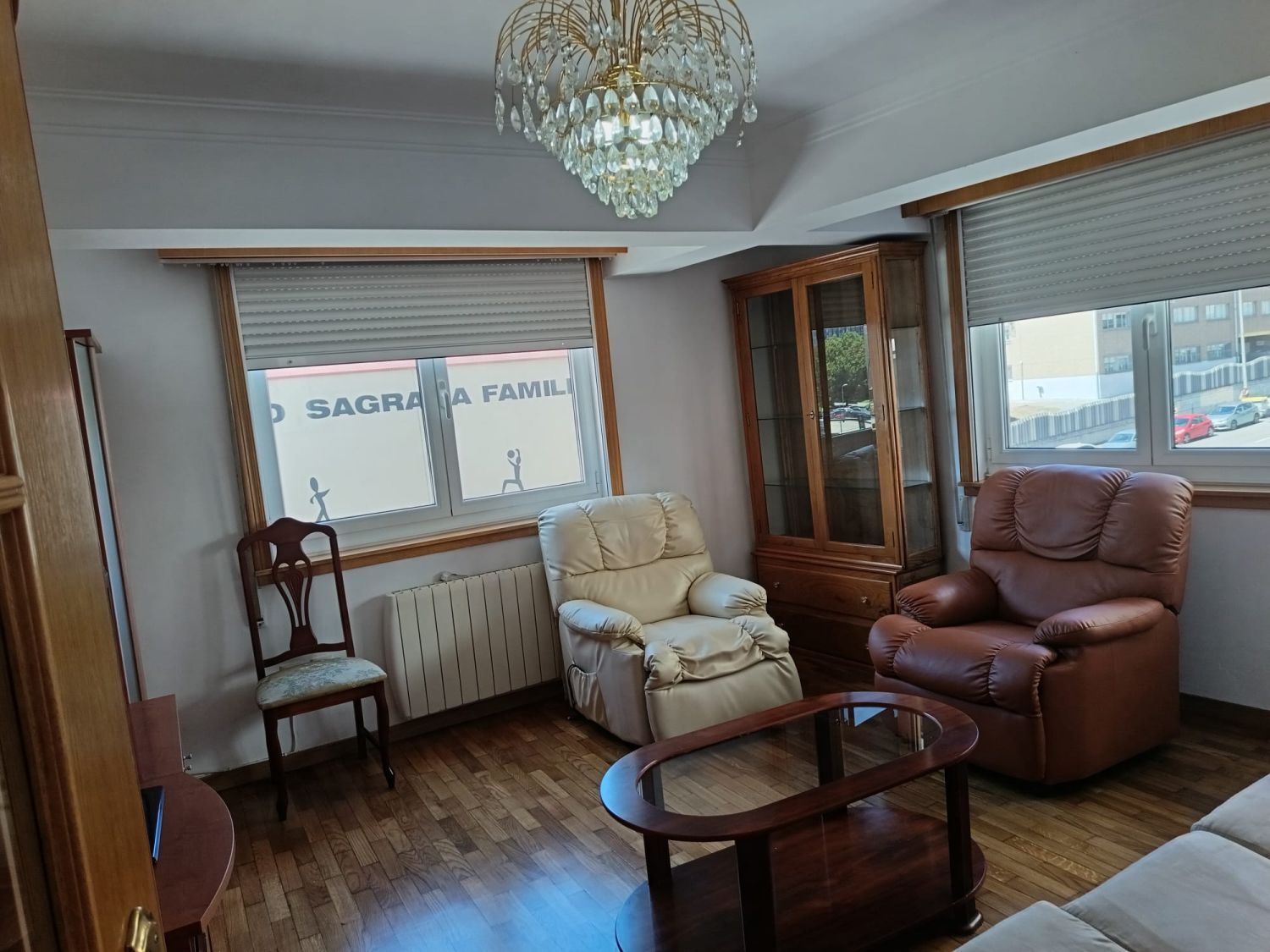 Sala d'estar de Pis de lloguer en A Coruña Capital  amb Calefacció i Parquet