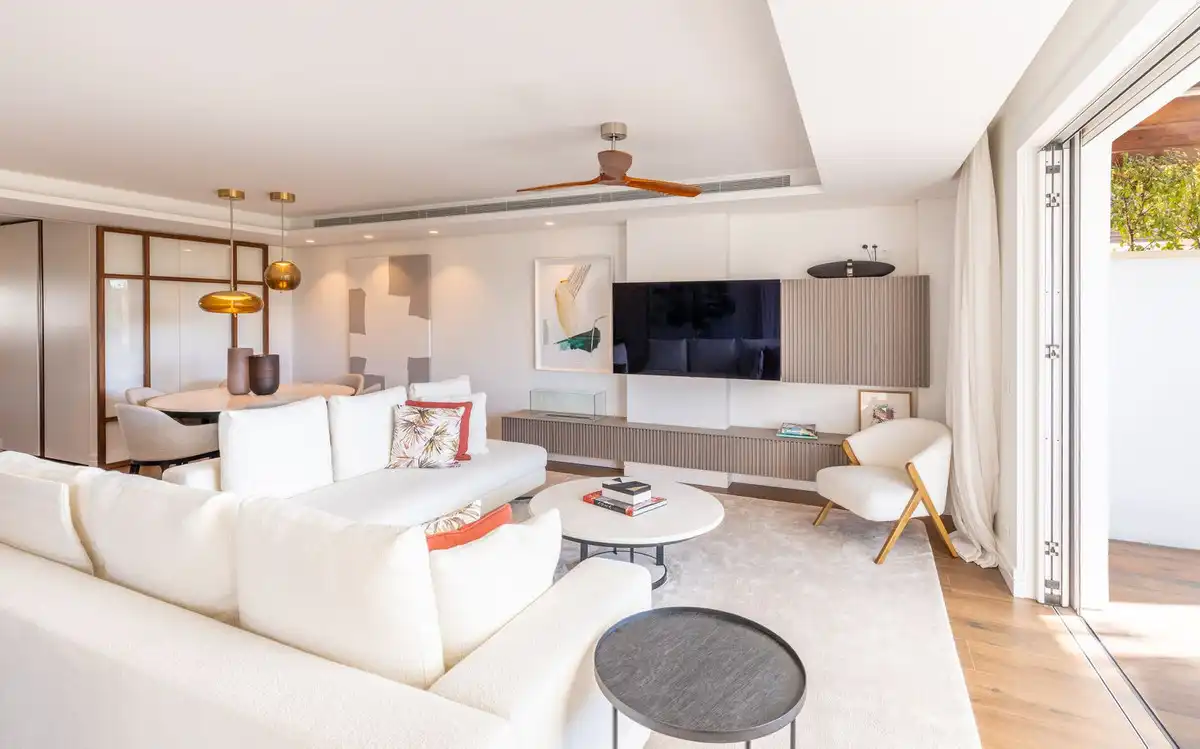 Sala de estar de Apartamento en venta en Milla de Oro