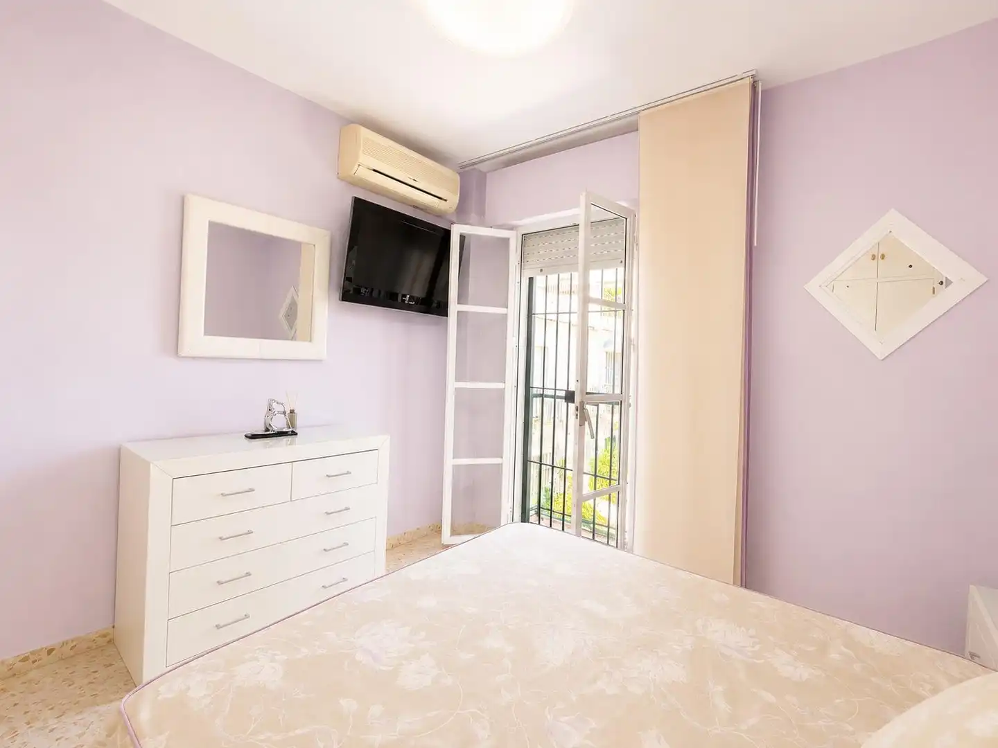 Bedroom of Detached homes for rent in Chipiona  with Air Conditioner, Furnished and Balcony
