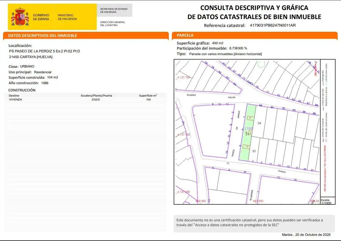 Vista exterior de Piso en venta en Cartaya, Huelva