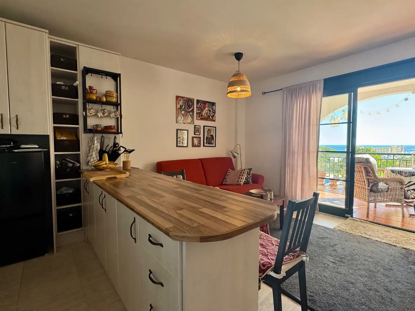 Cuina de Apartament en venda en Benalmádena amb Aire condicionat, Terrassa i Moblat