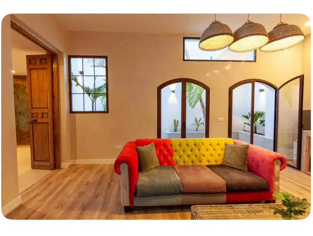 Sala de estar de Casa o chalet de alquiler en Salobreña con Aire acondicionado, Jardín privado y Parquet