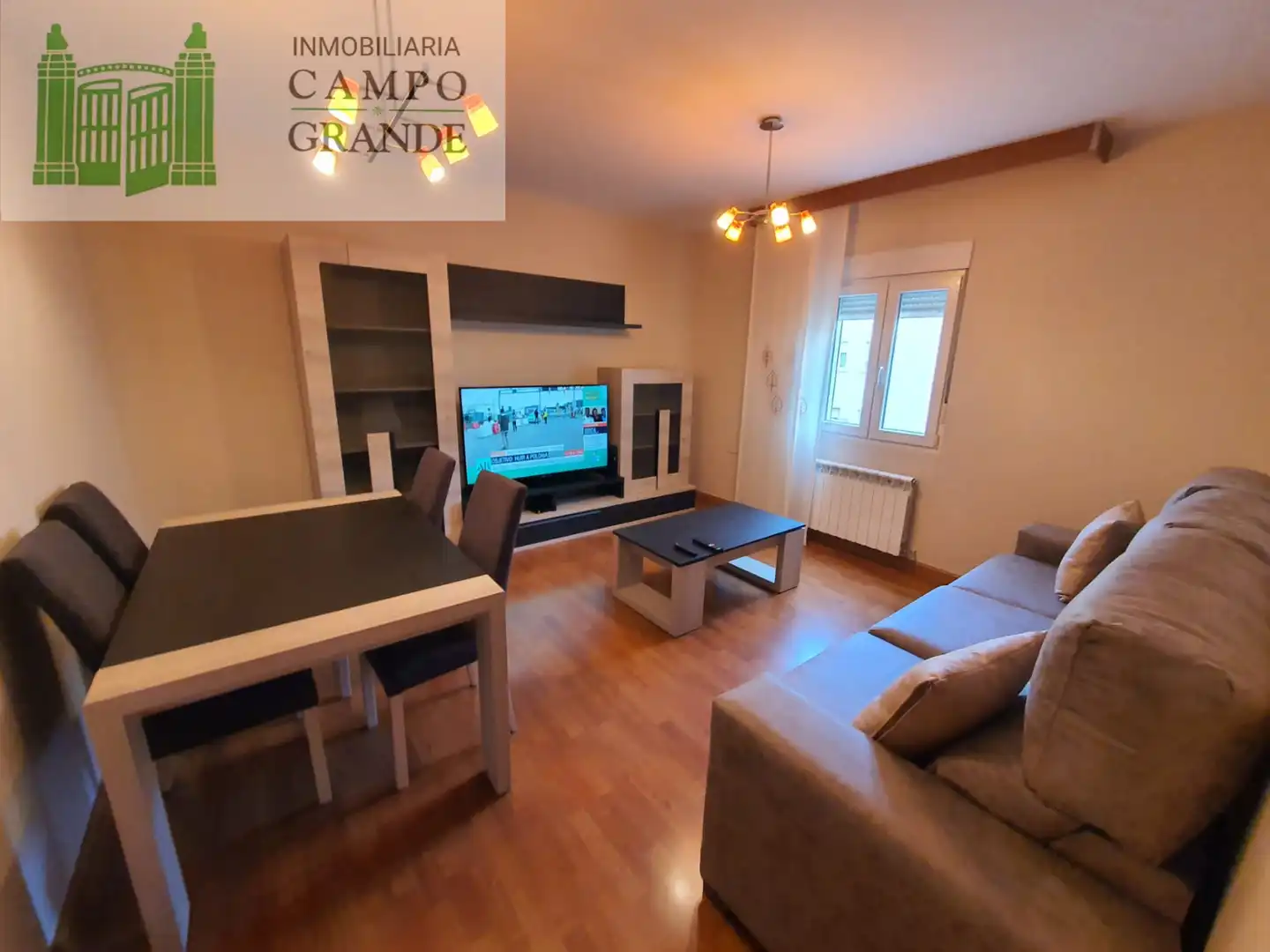 Sala de estar de Piso de alquiler en Palencia con Calefacción, Parquet y Amueblado