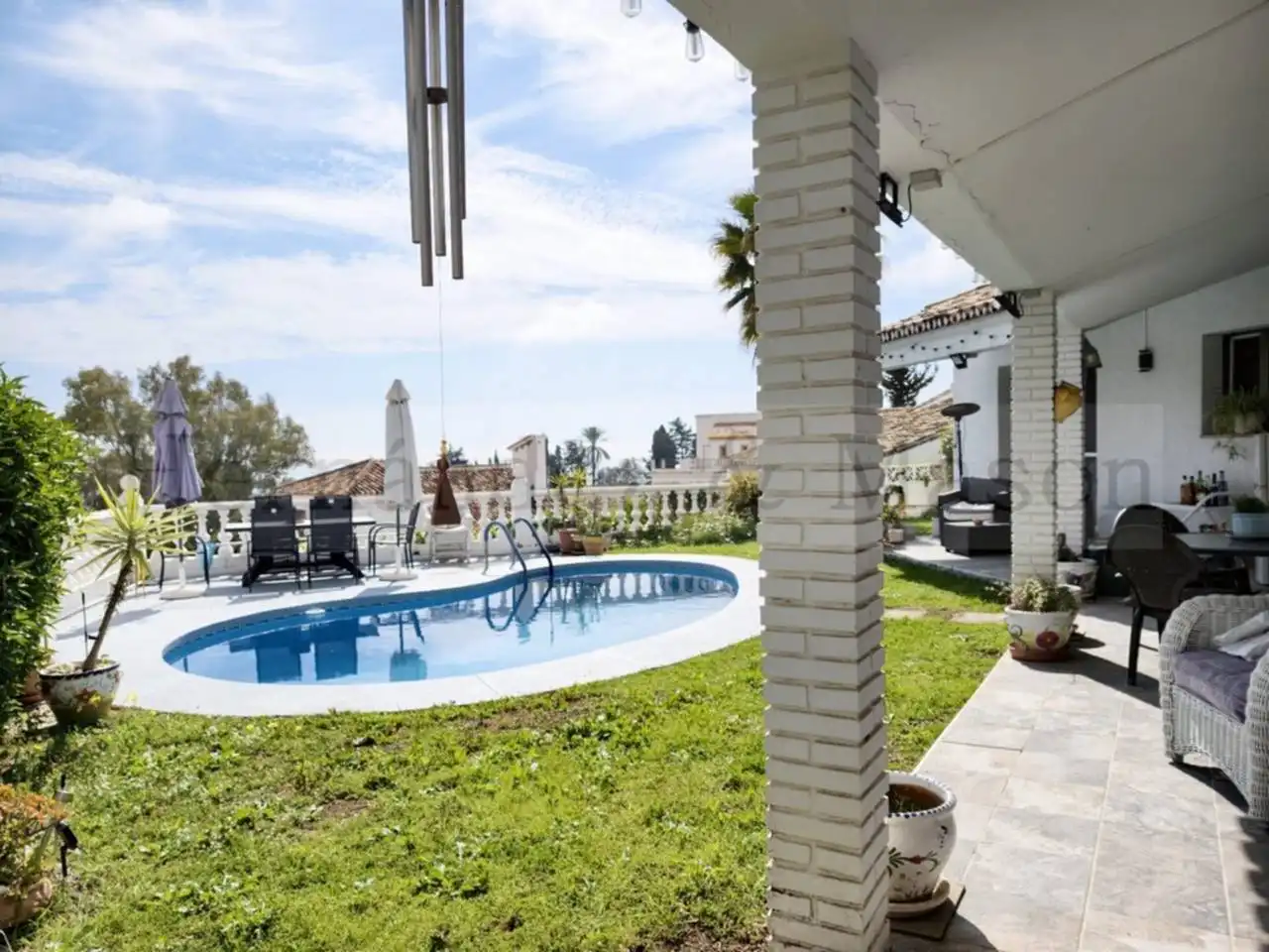 Garden of Houses for sale in Benalmádena  with Air Conditioner, Terrace and Swimming Pool