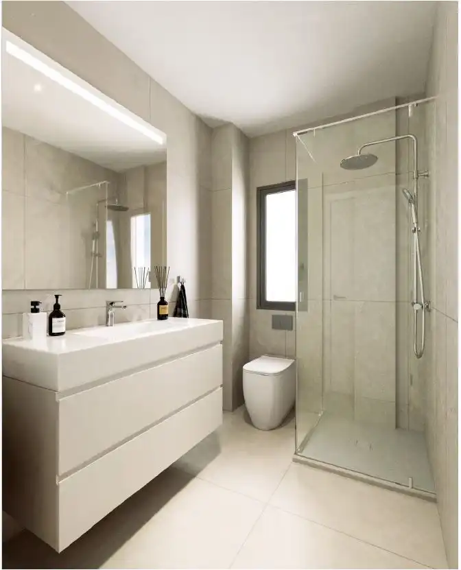 Badezimmer von Wohnungen zum Verkauf in Torrox mit Gemeinschaftspool