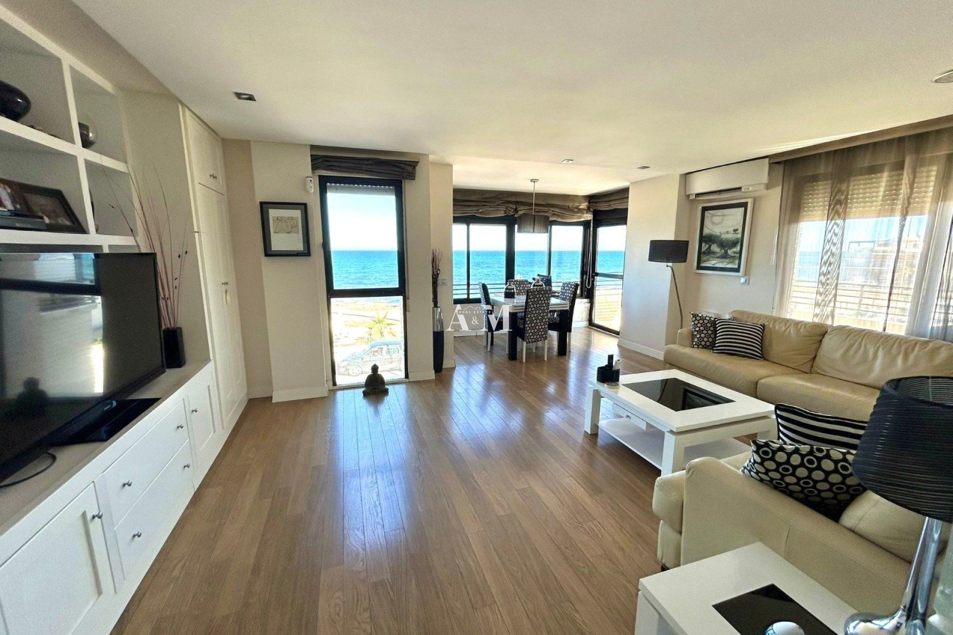 Living room of Flat for rent in Torrevieja  with Air Conditioner, Terrace and Furnished