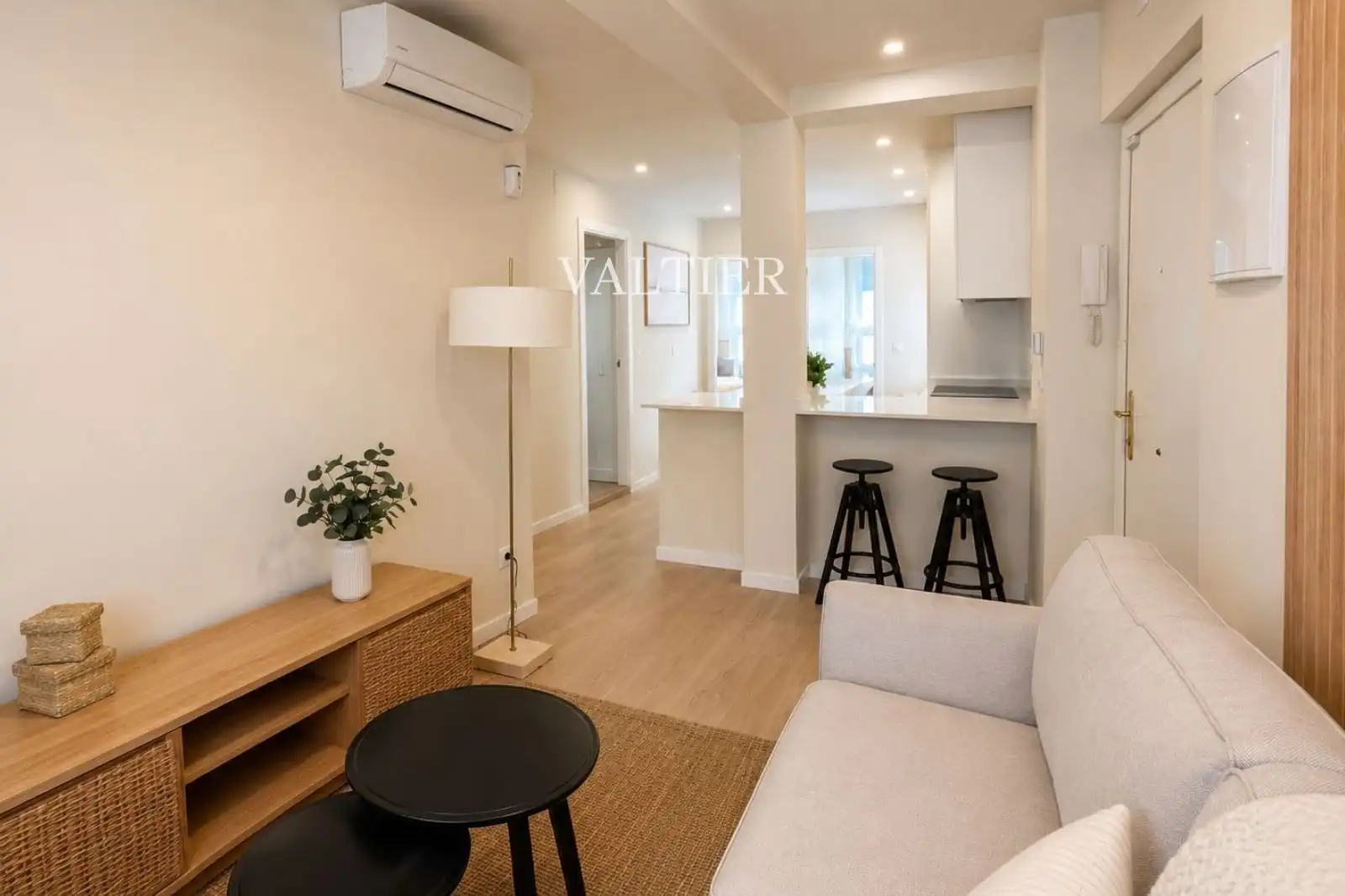 Living room of Flat for rent in Madrid  with Air Conditioner, Heating and Furnished