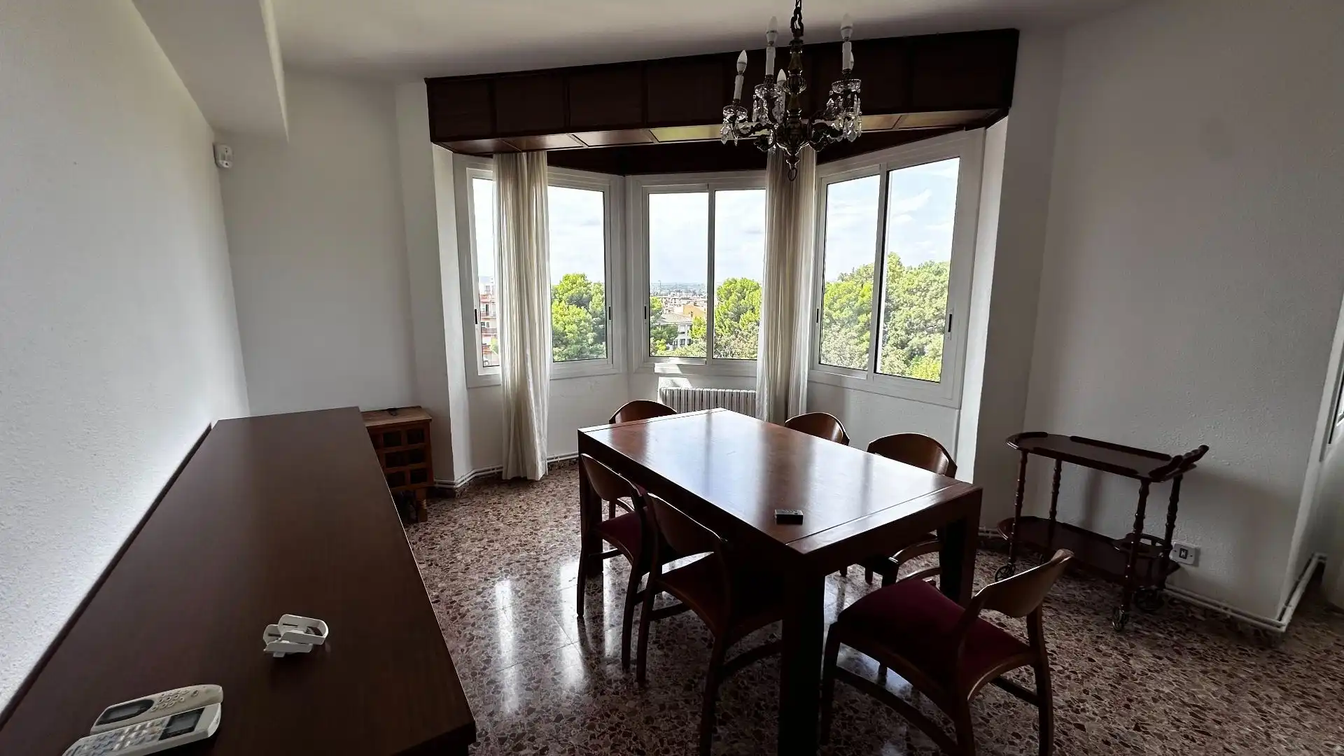 Dining room of Flat for rent in Tortosa  with Air Conditioner, Terrace and Furnished