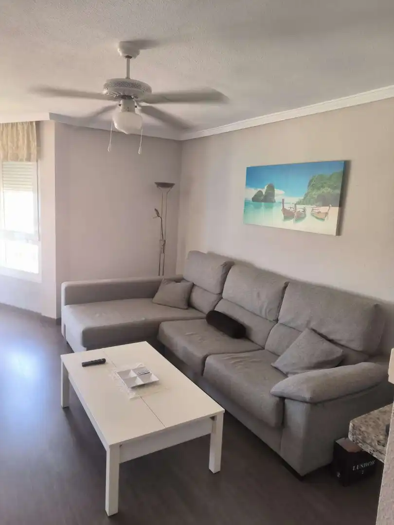 Sala de estar de Apartamento de alquiler en Torrox con Piscina, Amueblado y Internet