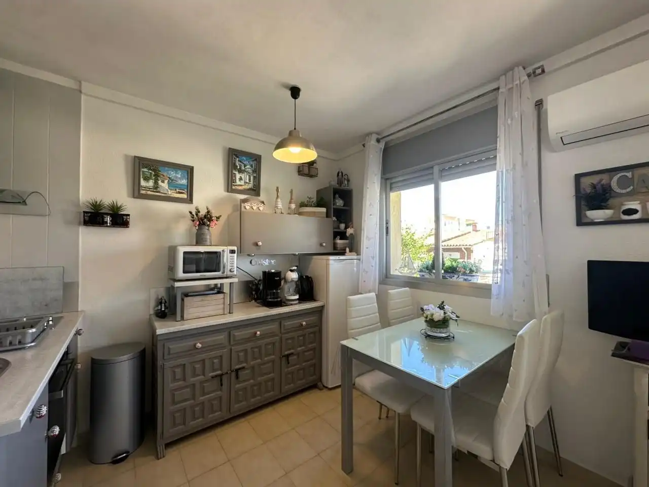 Cocina de Apartamento en venta en Roses con Aire acondicionado, Calefacción y Terraza
