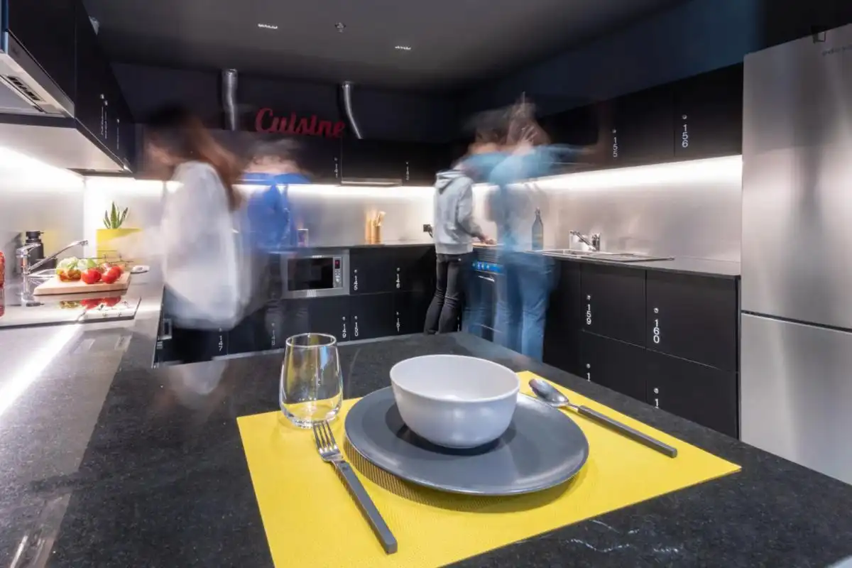 Kitchen of Flat for share in  Pamplona / Iruña  with Air Conditioner, Furnished and Internet