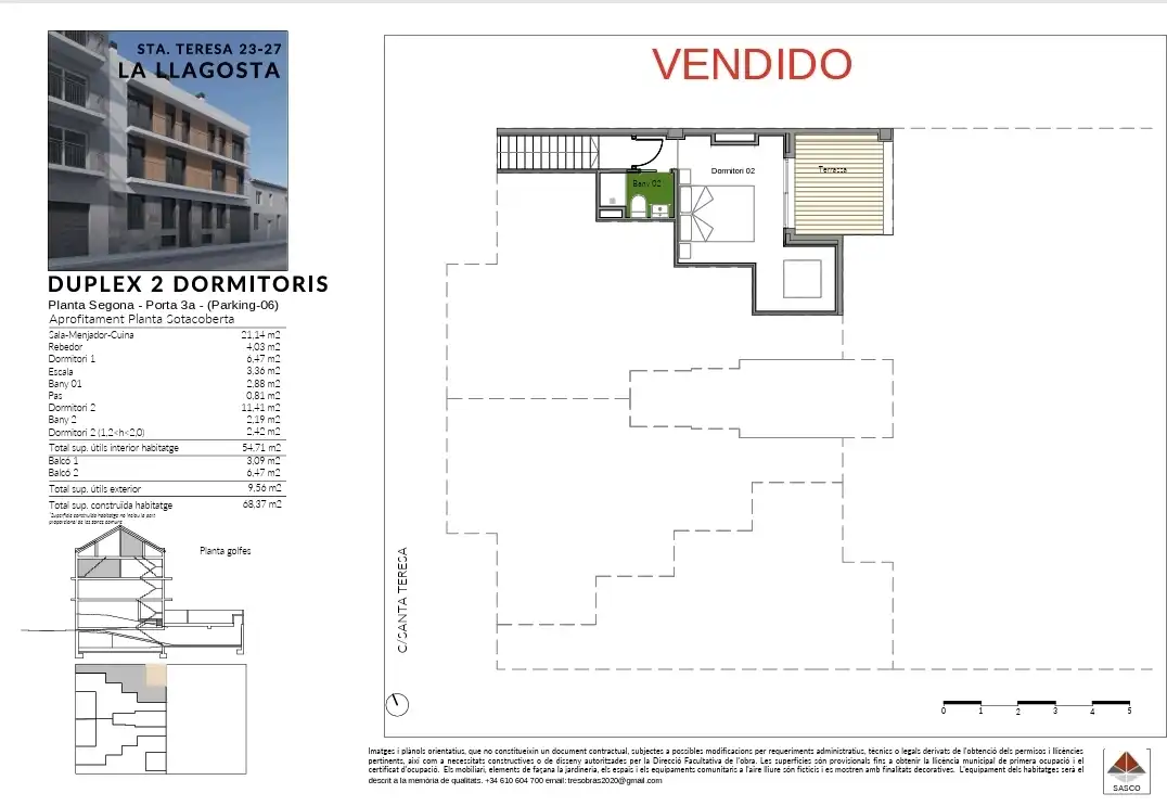 Maisonette mit Terrasse zum Verkauf in Carrer de Santa Teresa 23, imagen 4