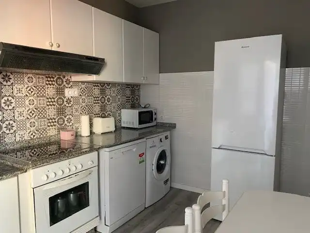 Kitchen of Flat for rent in Ferrol  with Heating, Parquet flooring and Terrace